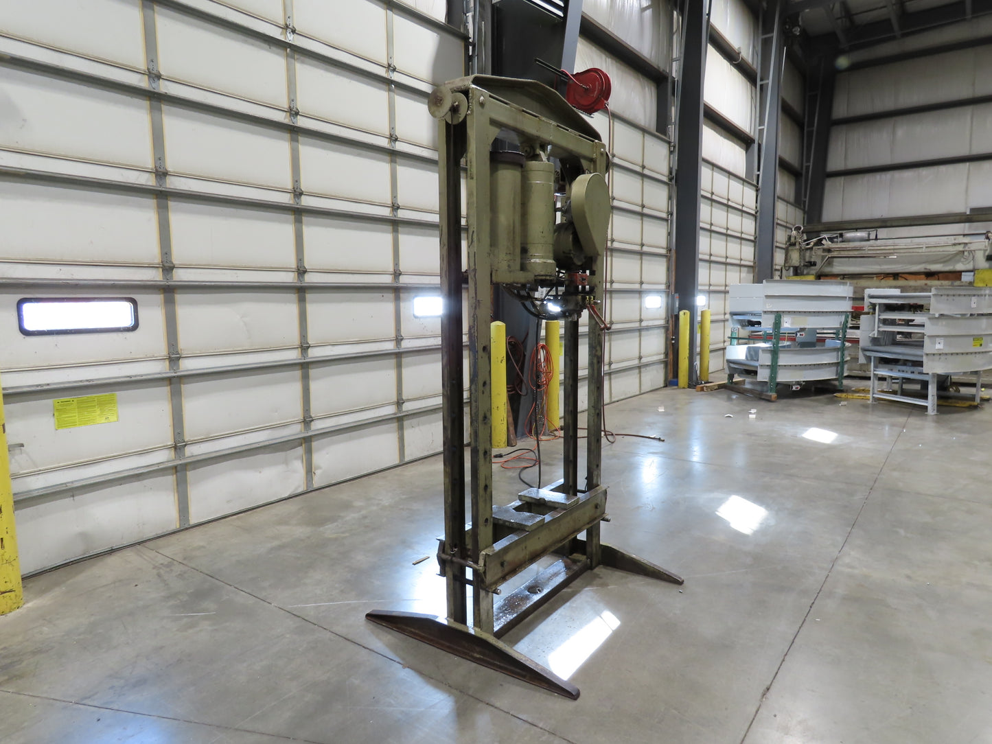 Hydraulic Press 20 Ton H Frame 120V Powered Pump Double Acting Cylinder