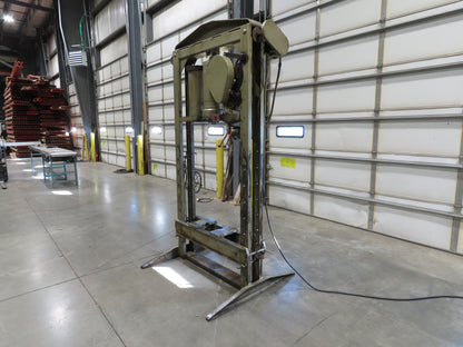 Hydraulic Press 20 Ton H Frame 120V Powered Pump Double Acting Cylinder