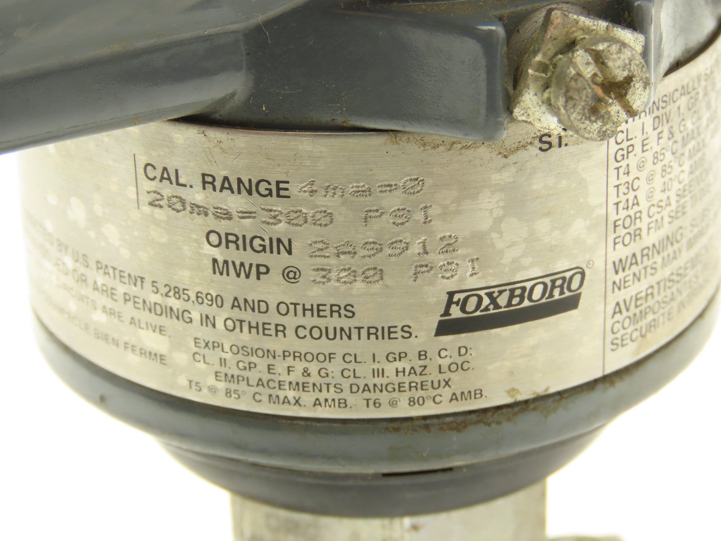 Foxboro IGP10-D20D1F-Z1 Pressure Transmitter 0-300psi 12.5-42VDC 1/2" Manifold