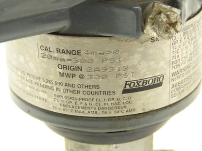 Foxboro IGP10-D20D1F-Z1 Pressure Transmitter 0-300psi 12.5-42VDC 1/2" Manifold