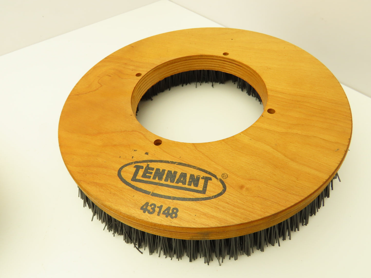 Tennant 43148 Scrubbing Brush 14" Stiff Poly 6 Row 1" Wood Backing Disc