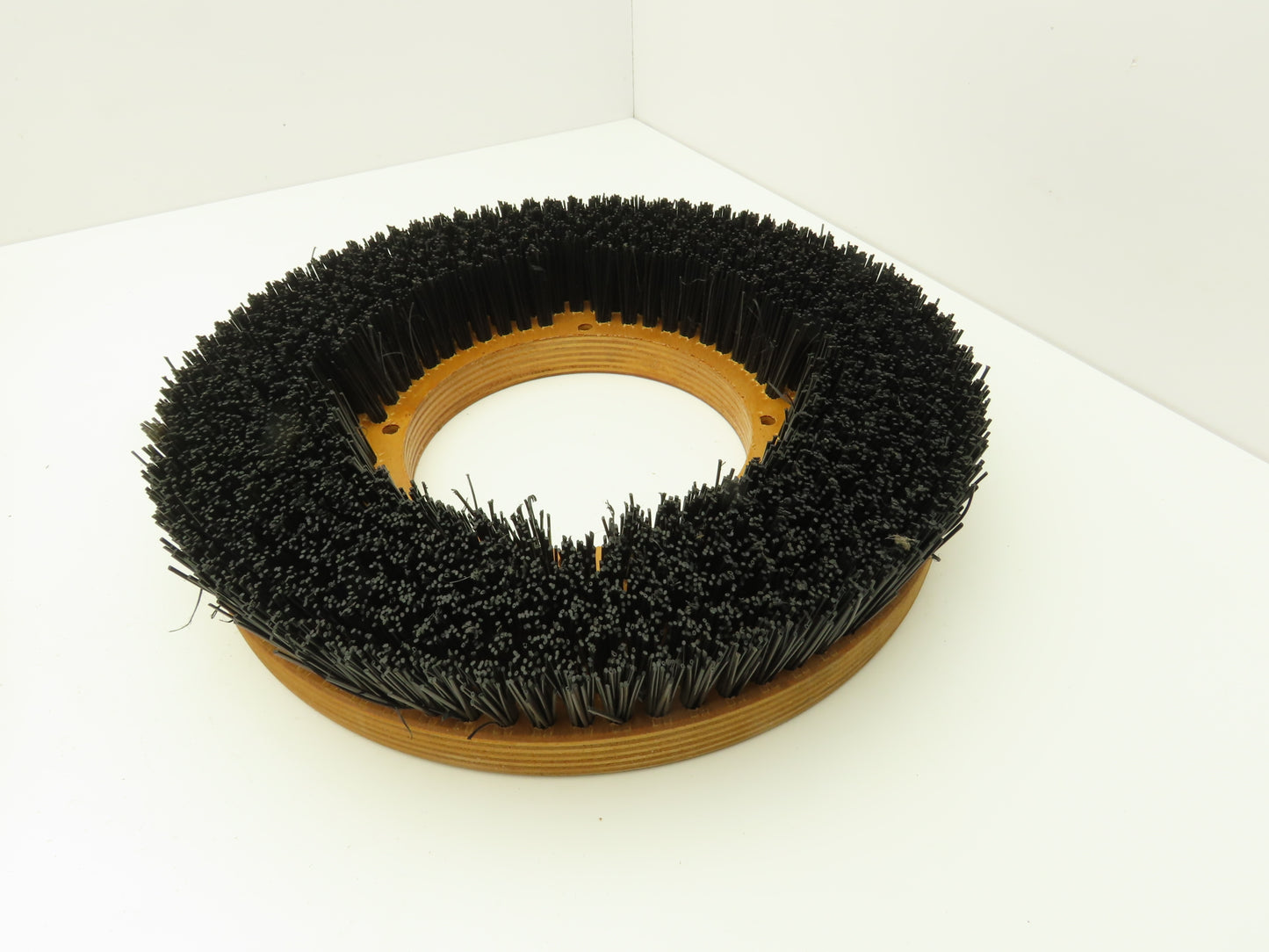 Tennant 43148 Scrubbing Brush 14" Stiff Poly 6 Row 1" Wood Backing Disc