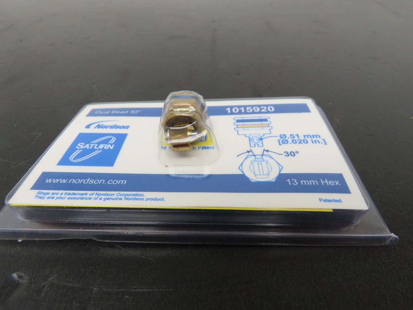 Nordson 1015920 90 Degree Nozzle Dual Bead 30° .51mm