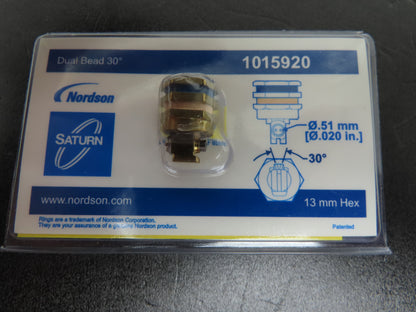 Nordson 1015920 90 Degree Nozzle Dual Bead 30° .51mm