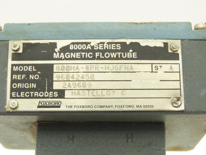 Foxboro 800HA-WPR-HJGFNA Magnetic Flowtube Meter 1/2" Line 740psi