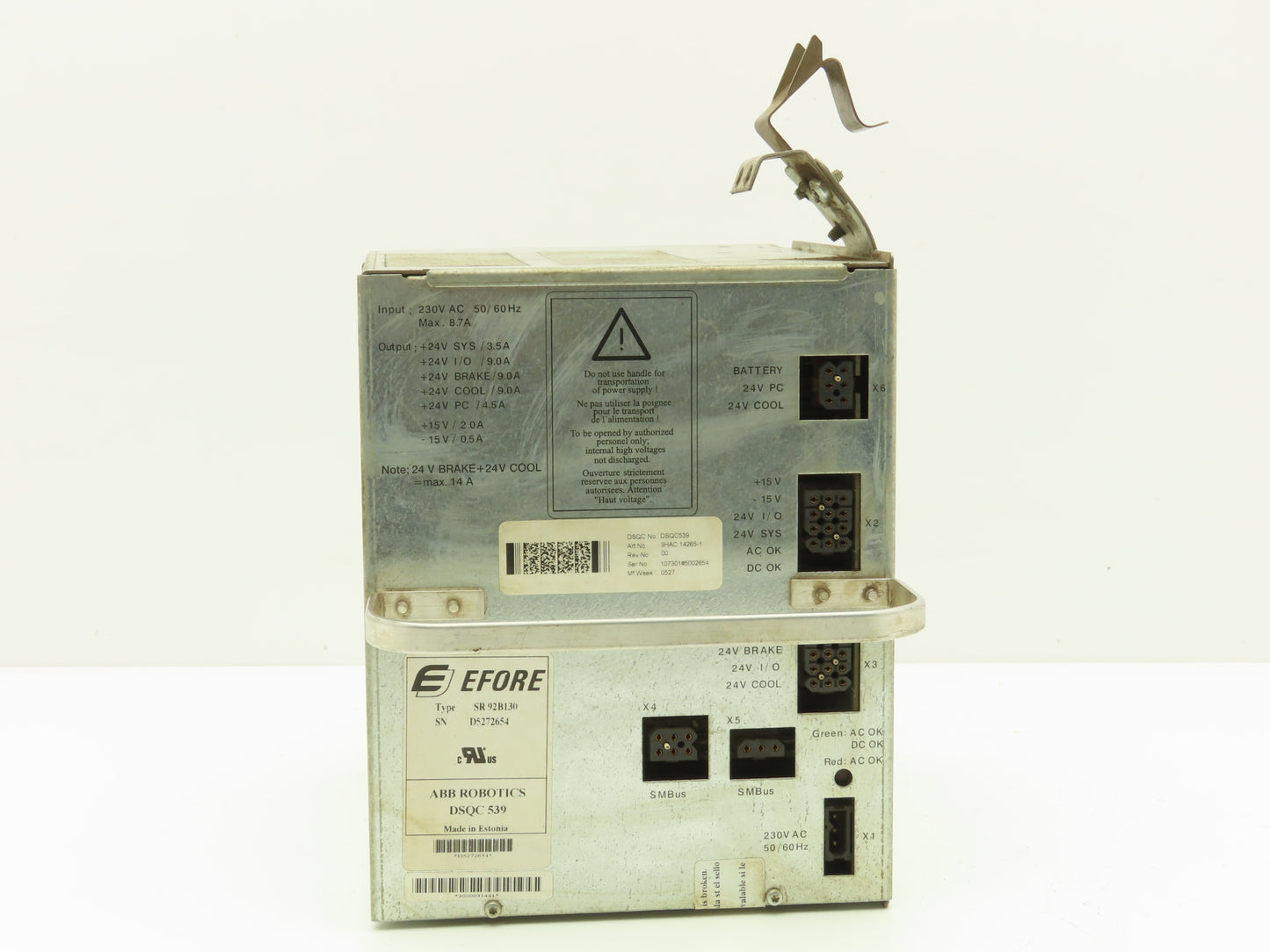 Efore ABB DSQC 539 Robotic Power Supply Type SR92B130