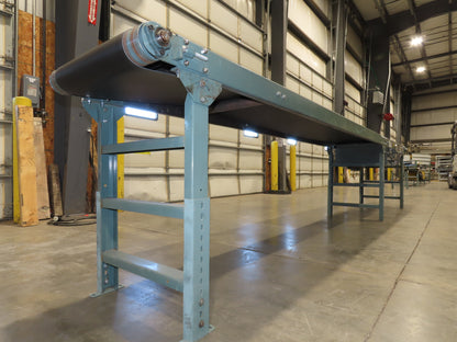 Hytrol 24"x 15' 10" Slider Bed Conveyor 18"Belt 1Hp 3PH Center Drive 150FPM