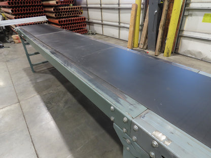 Hytrol 24"x 15' 10" Slider Bed Conveyor 18"Belt 1Hp 3PH Center Drive 150FPM