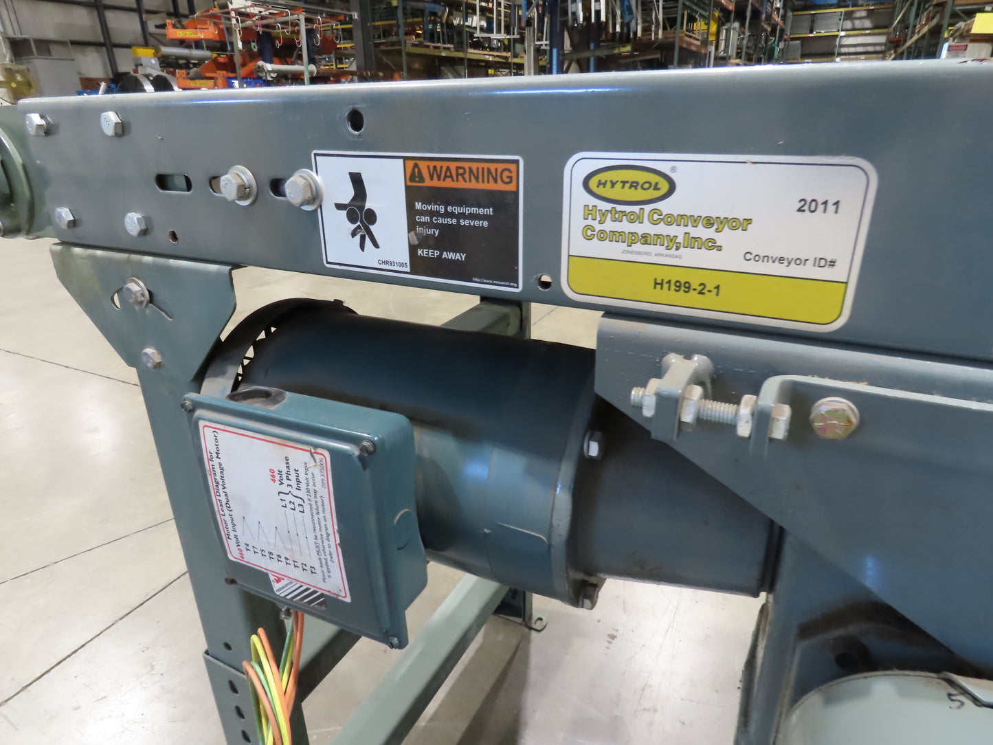 Hytrol 24"x 15' 10" Slider Bed Conveyor 18"Belt 1Hp 3PH Center Drive 150FPM