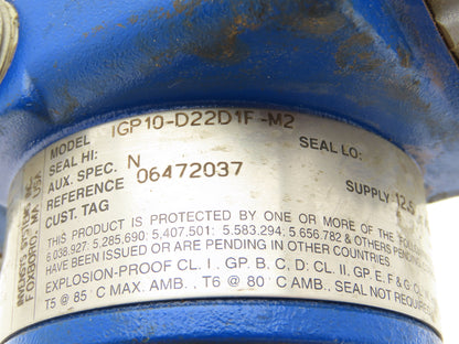 Foxboro IGP10-D22D1F-M2 Pressure Transmitter 300PSI 1/2"NPT 12.5-42VDC