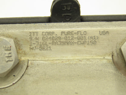 ITT 1-316L RA35MAX-CWP150 316L Pure-Flo Valve Manuel 1" Pas  Stainless  .86" ID