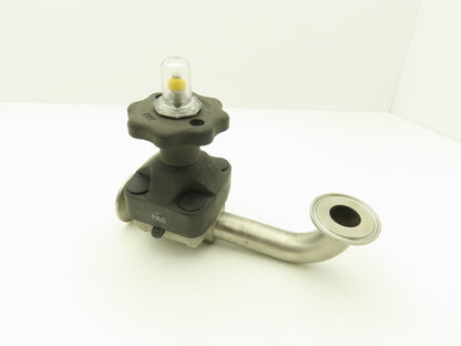 ITT 1-316L RA35MAX-CWP150 Diaphragm Valve Pas 1" Stainless Steel Tubing .86"ID