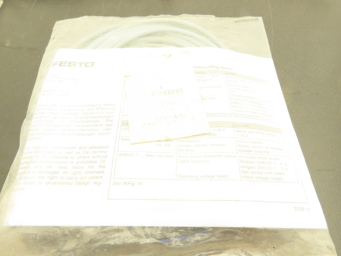 Festo SMEO-1-LED-24-K5-B Proximity Sensor 12-27VDC 1NO Lot of 5