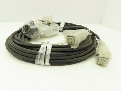 Kawasaki 50975-2787 Rev B E3 Robot Cable 37-Pin to 3 6-pin Square Connector