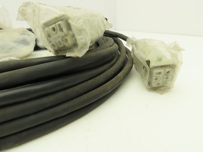 Kawasaki 50975-2787 Rev B E3 Robot Cable 37-Pin to 3 6-pin Square Connector