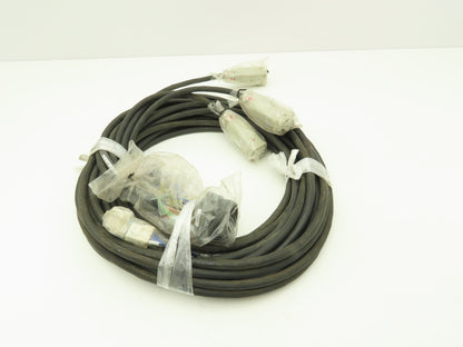 Kawasaki 50975-2787 Rev B E3 Robot Cable 37-Pin to 3 6-pin Square Connector