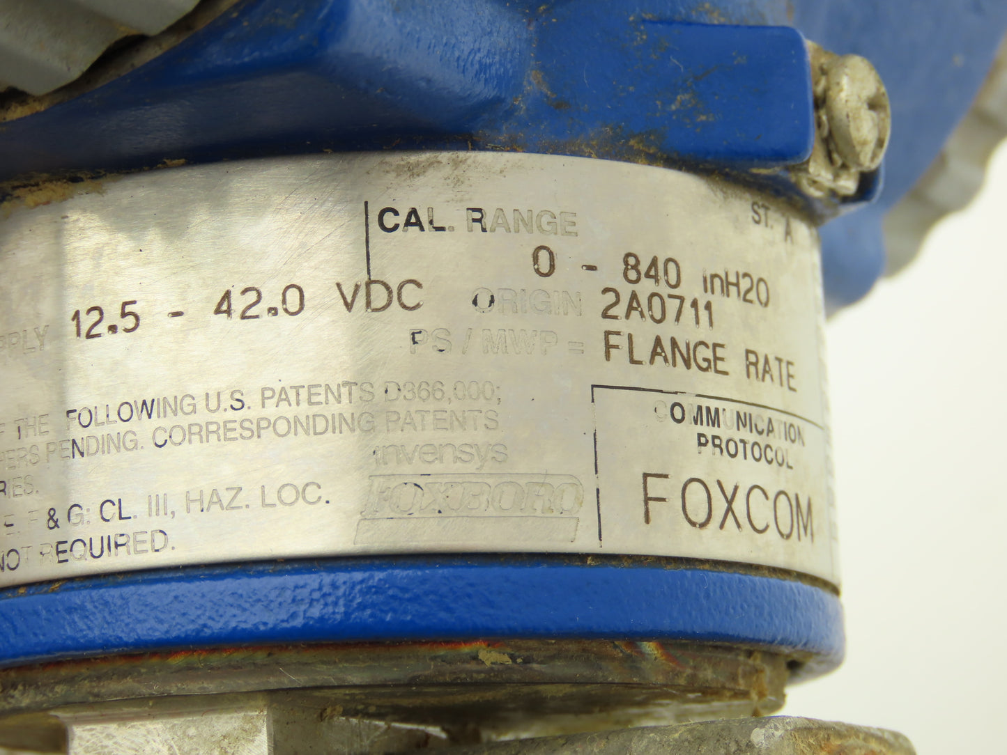 Foxboro IDP10-DF1C01F Pressure Transmitter 0-840"H2O 3"Flanged Sensor 12-42VDC