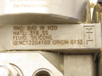 Foxboro IDP10-DF1C01F-L1Z1 Pressure Transmitter 0-840"H2O 3"Flanged 12-42VDC