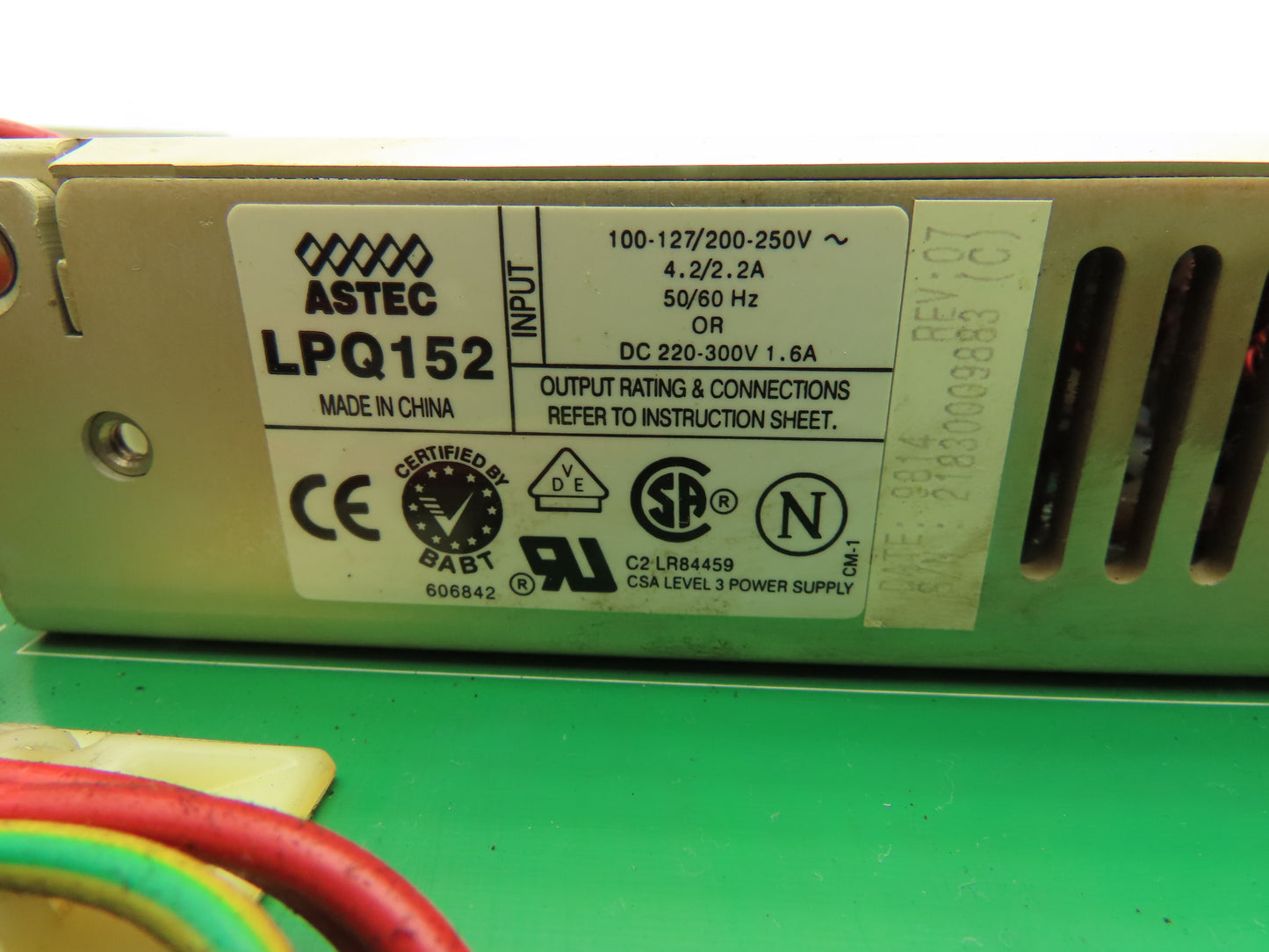 Astec Charmilles F4-2AT PLC Control Module & Power Supply Slot Rack 110VAC