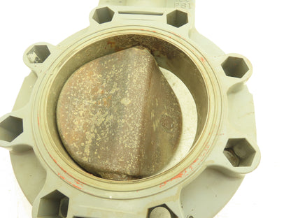 QG1M1  6" CPVC Butterfly Valve PVC Disc 8-Bolt w/Handle