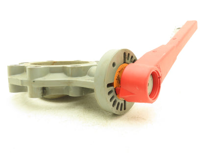 QG1M1  6" CPVC Butterfly Valve PVC Disc 8-Bolt w/Handle