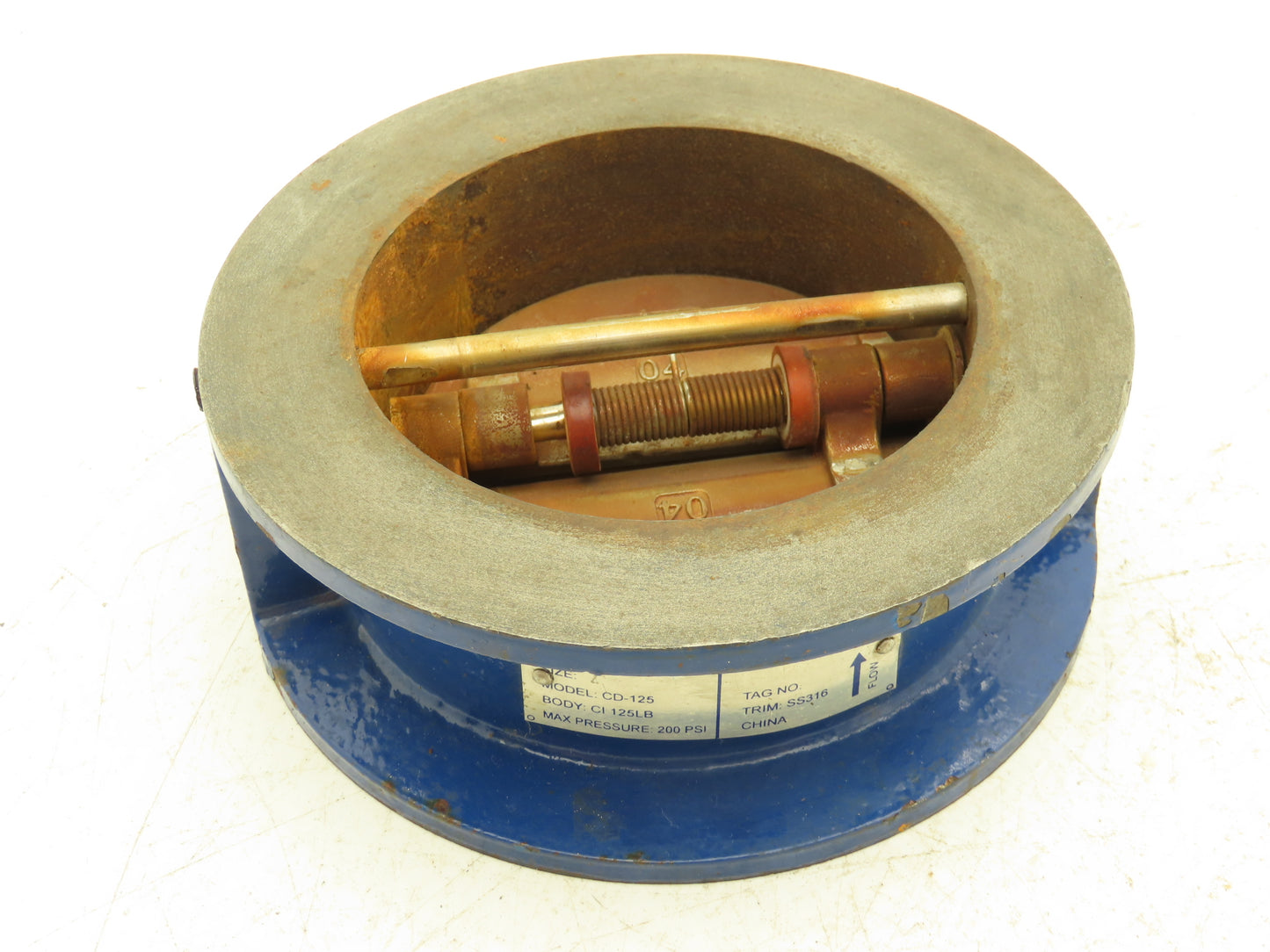 SF Equipment CD-125  4" Dual Plate Check Valve Double Door Wafer Style 200psi