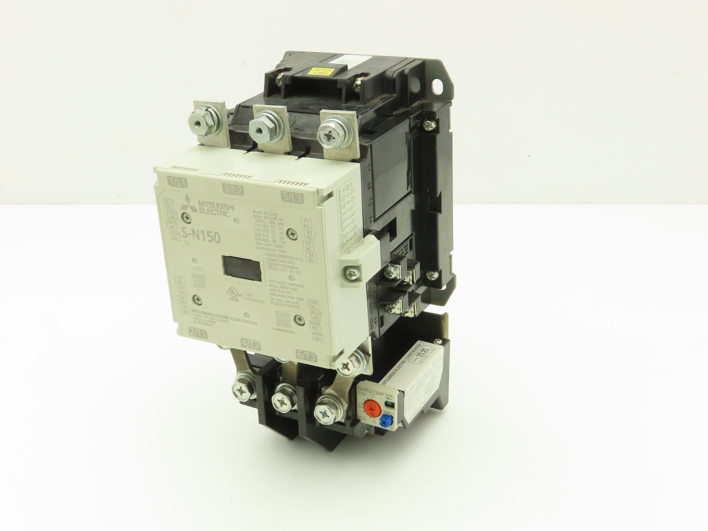 Mitsubishi S-N150 Motor Starter Contactor 600VAC 3Ph 100Hp Thermal Overload