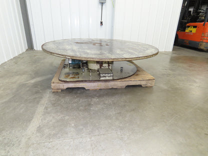 1" Steel Top Turn Table Work Bench Uncoiler 60" Top 1Hp 90V DC Motor