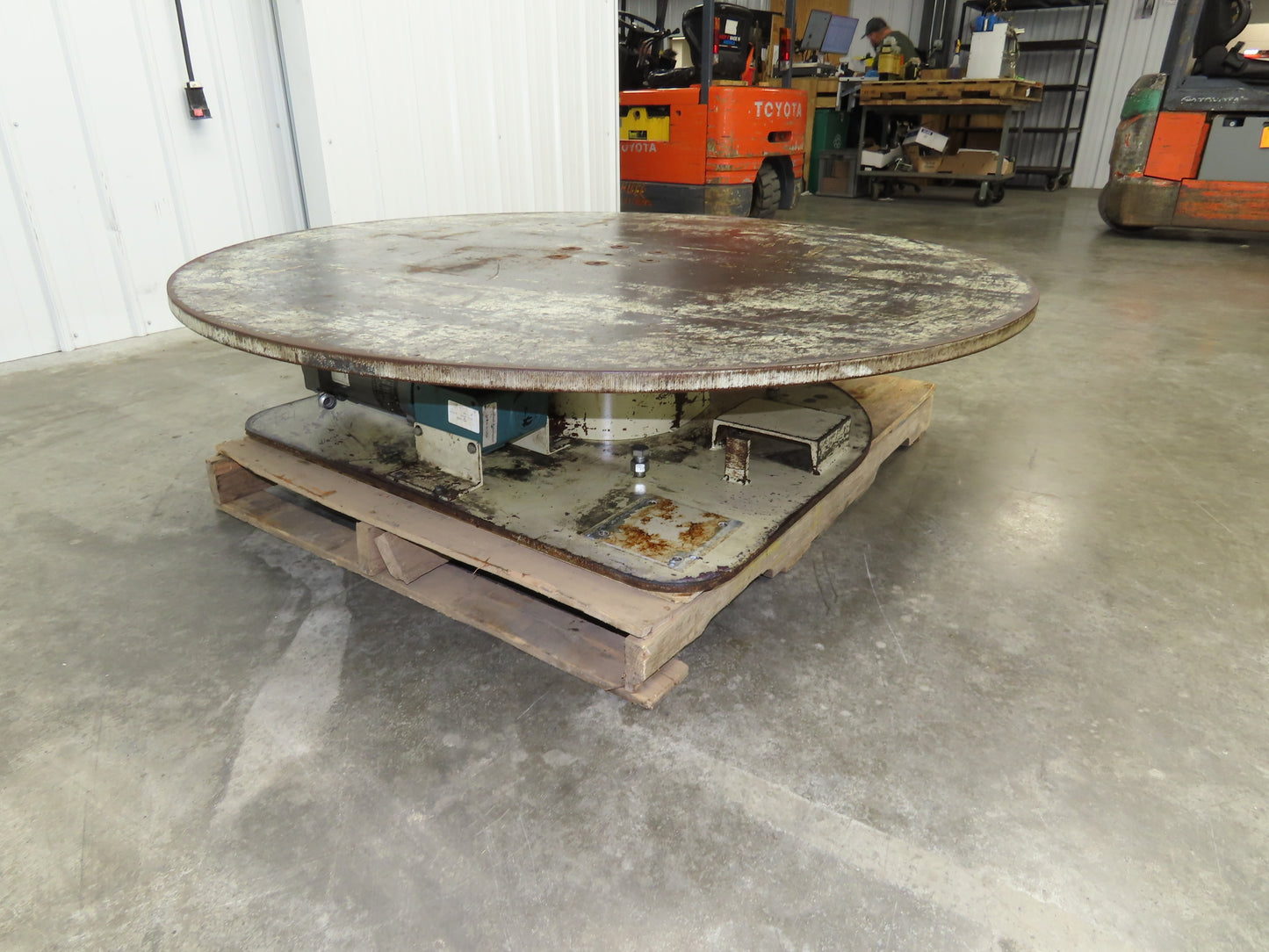 1" Steel Top Turn Table Work Bench Uncoiler 60" Top 1Hp 90V DC Motor