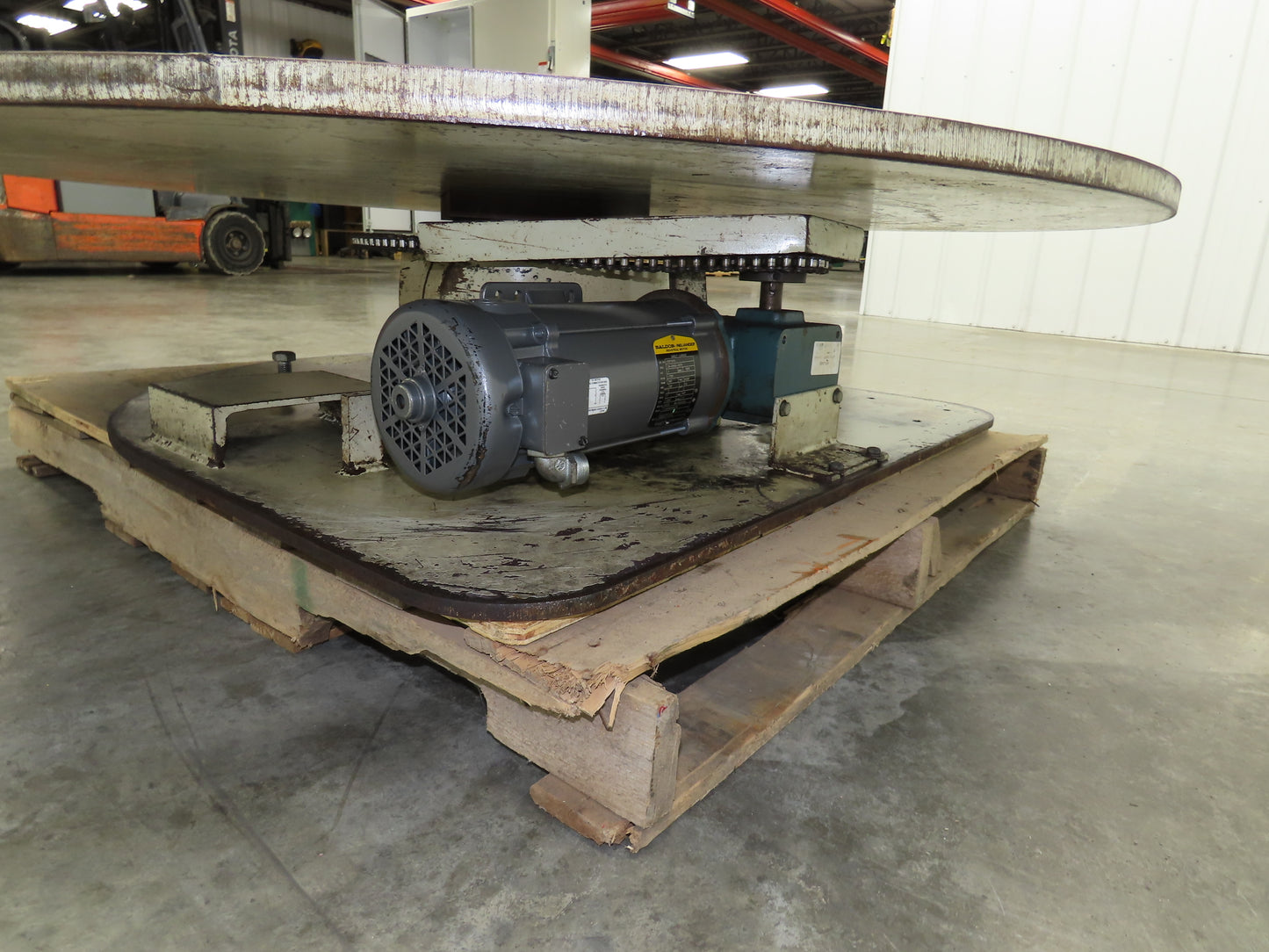 1" Steel Top Turn Table Work Bench Uncoiler 60" Top 1Hp 90V DC Motor