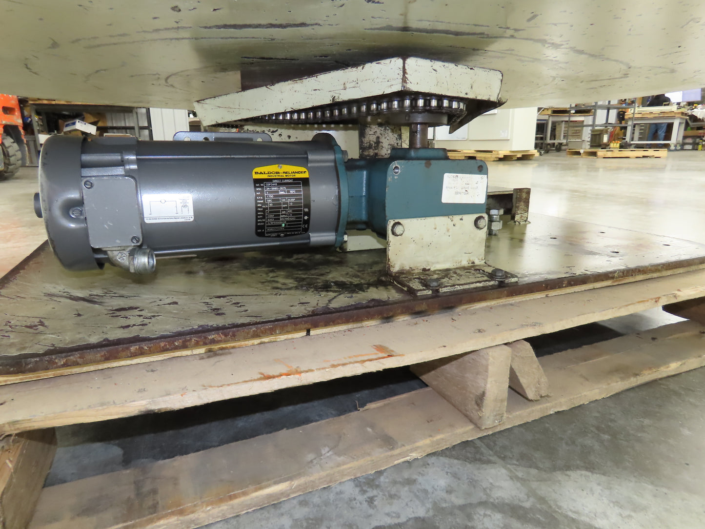 1" Steel Top Turn Table Work Bench Uncoiler 60" Top 1Hp 90V DC Motor