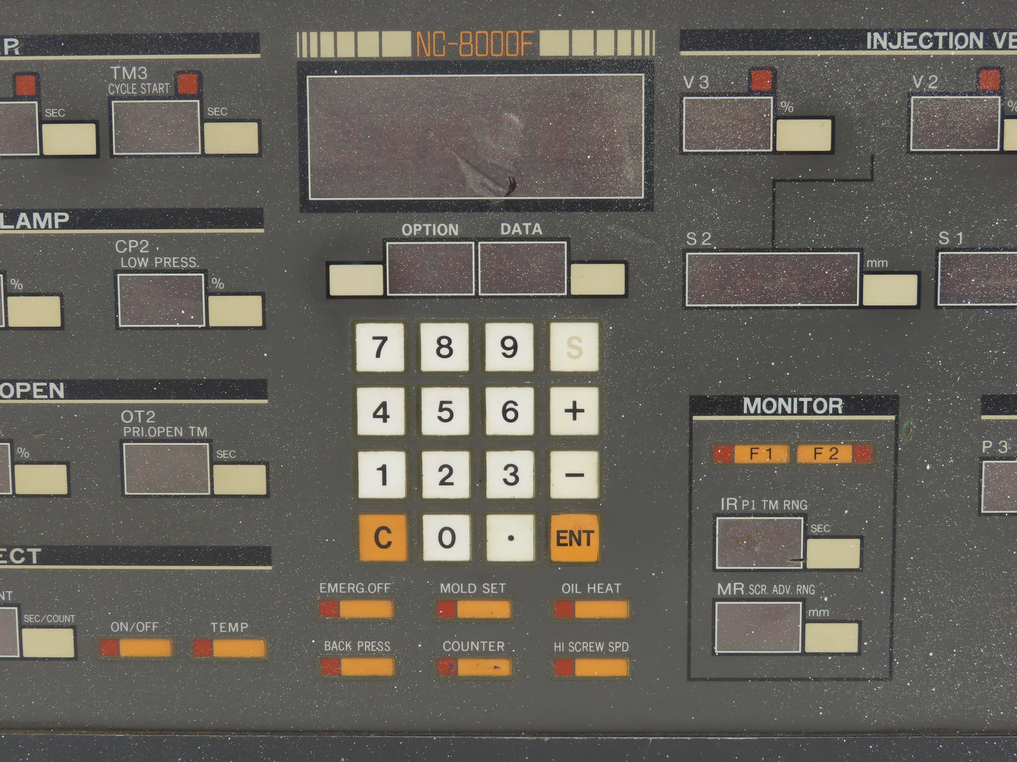 Nissei NC-8000F Operator Control Panel Injection Molding 7LED-01 NC8000F2