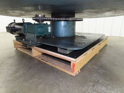 1" Steel Top Turn Table Work Bench Uncoiler 72" Top 2Hp 180V DC Motor