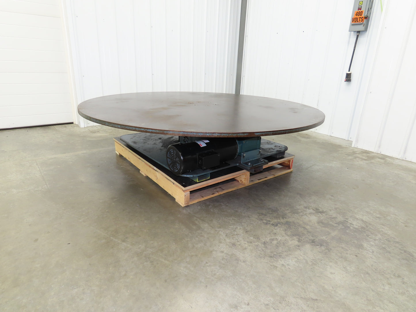 1" Steel Top Turn Table Work Bench Uncoiler 72" Top 2Hp 180V DC Motor