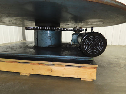 1" Steel Top Turn Table Work Bench Uncoiler 72" Top 2Hp 180V DC Motor