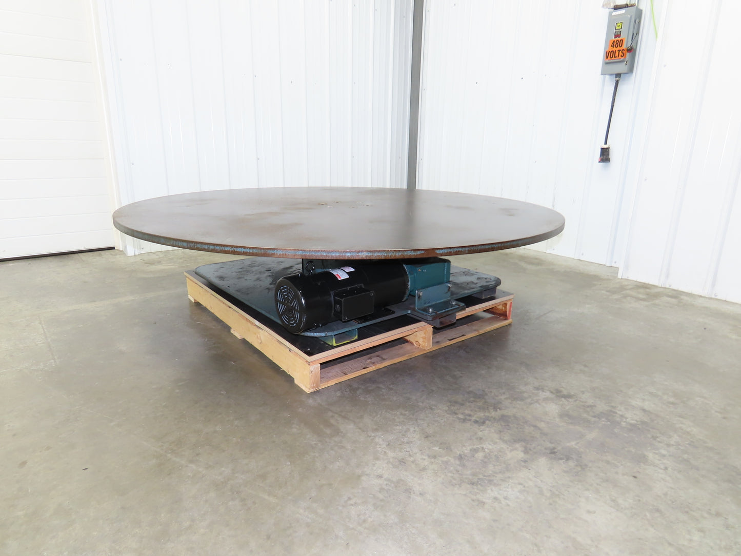 1" Steel Top Turn Table Work Bench Uncoiler 72" Top 2Hp 180V DC Motor