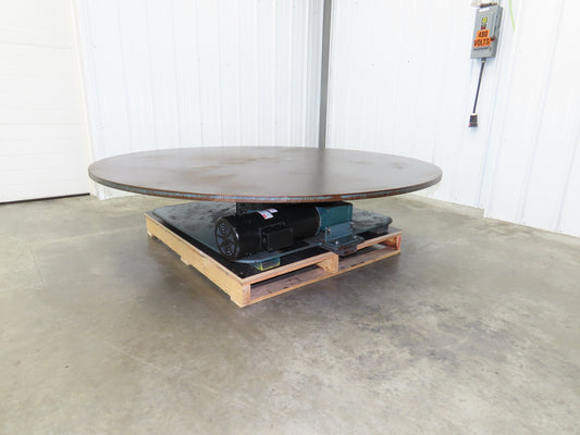 1" Steel Top Turn Table Work Bench Uncoiler 72" Top 2Hp 180V DC Motor