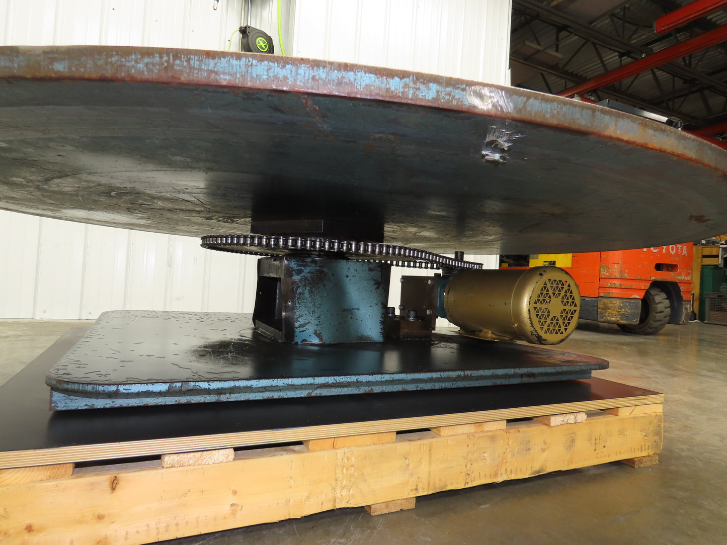 1" Steel Top Turn Table Work Bench Uncoiler 72" Top 2Hp 230/460V Motor