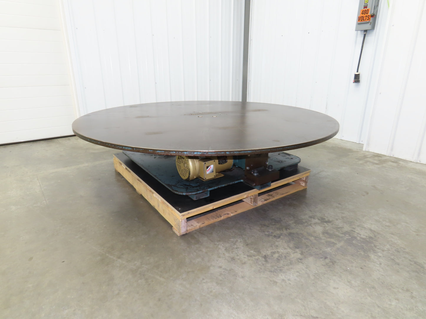 1" Steel Top Turn Table Work Bench Uncoiler 72" Top 2Hp 230/460V Motor