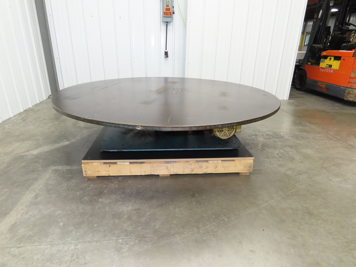 1" Steel Top Turn Table Work Bench Uncoiler 72" Top 2Hp 230/460V Motor