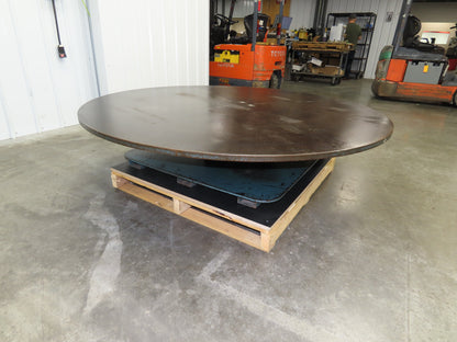 1" Steel Top Turn Table Work Bench Uncoiler 72" Top 2Hp 230/460V Motor