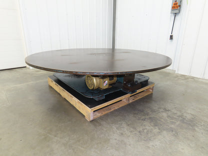 1" Steel Top Turn Table Work Bench Uncoiler 72" Top 2Hp 230/460V Motor