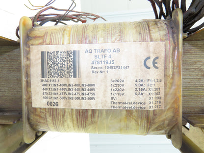 AQ Trafo AB SLTF 4 Transformer 3PH 500V Bare Leads w/Out Connectors Rev 1