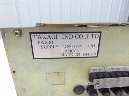 Takagi PWS-81 Power Supply 0.9kVA 200/220VAC