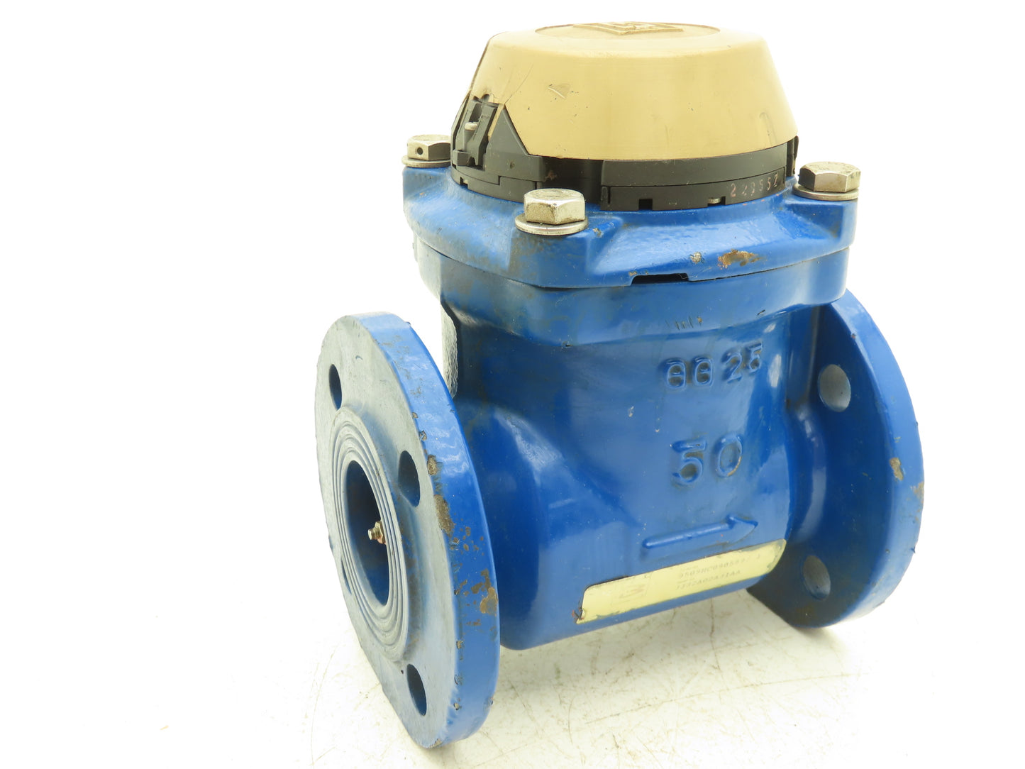 Brooks 3332A02A31AA Turbine Flow Meter 2" Flanged Gallon Water Meter 230psi