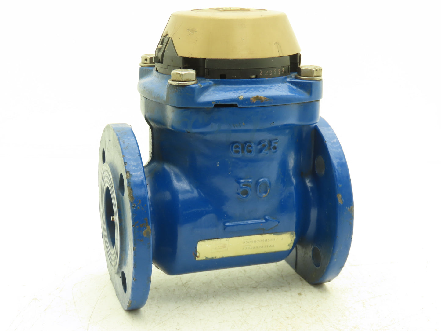 Brooks 3332A02A31AA Turbine Flow Meter 2" Flanged Gallon Water Meter 230psi