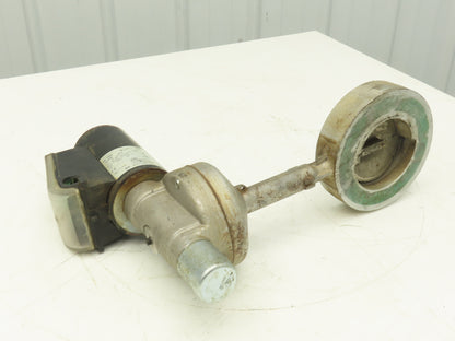 Krom Schroder MB 7NQ3  4" Wafer Butterfly Valve w/Solenoid Actuator 120VAC DN100