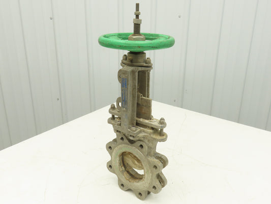 Tyco Rovalve S17D04-MH-X 4" Stainless Knife Gate Valve Rising Stem 150 PSI