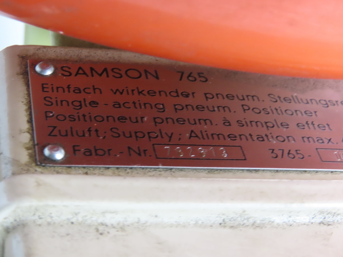 HD Baumann 54-24 588 Pneumatic Diaphragm Actuator 1-1/2"NPT Bronze Globe Valve
