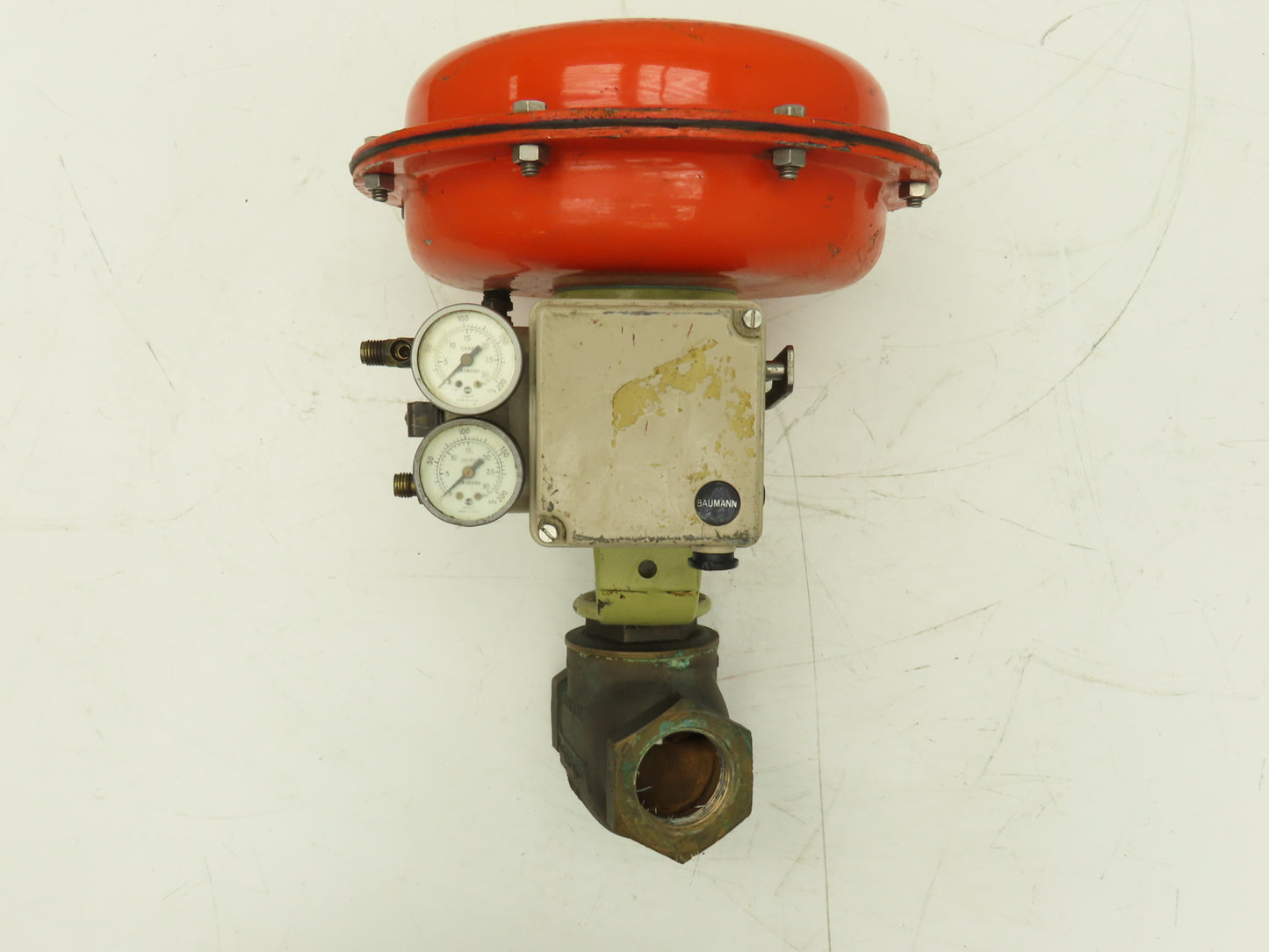 HD Baumann 54-24 588 Pneumatic Diaphragm Actuator 1-1/2"NPT Bronze Globe Valve